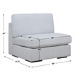 Uttermost Refuge Armless Cloud Blue Sofa
