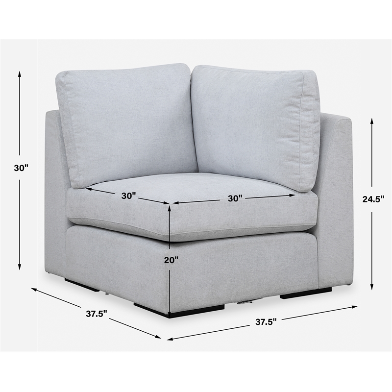 Uttermost Refuge Cloud Blue Corner Sofa