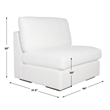 Uttermost Refuge Armless Arctic White Sofa