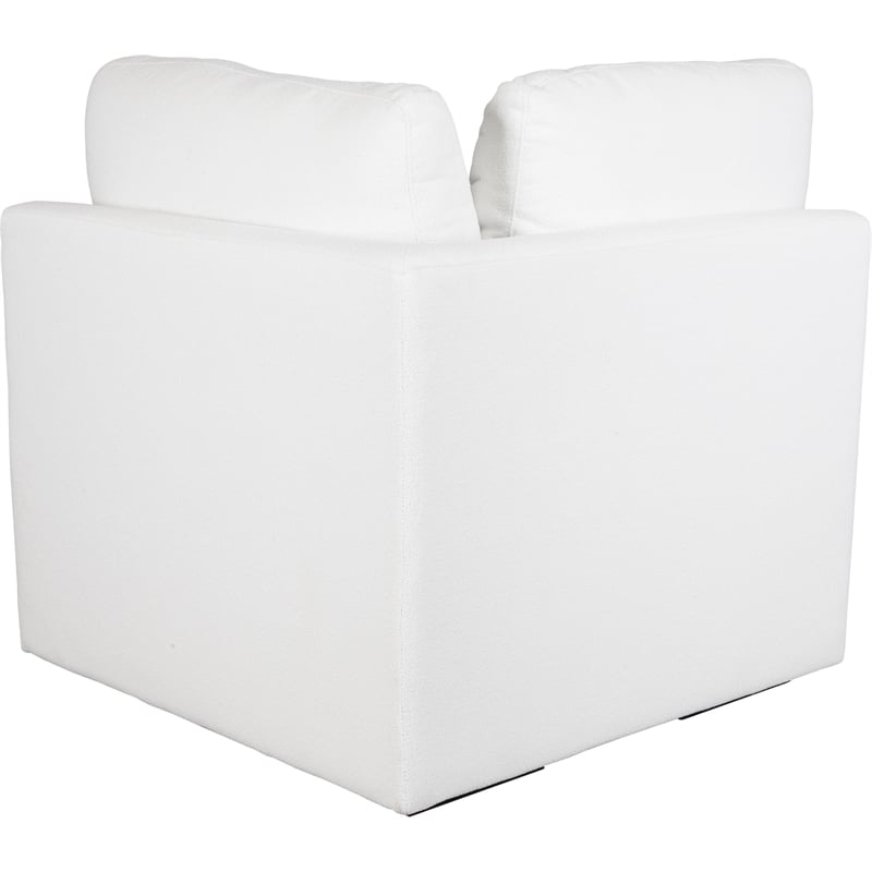 Uttermost Refuge Plush PolyesterUpholstered Corner Sofa/Chair in Arctic White