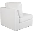 Uttermost Refuge Plush PolyesterUpholstered Corner Sofa/Chair in Arctic White