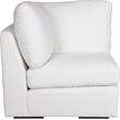 Uttermost Refuge Plush PolyesterUpholstered Corner Sofa/Chair in Arctic White