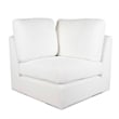 Uttermost Refuge Plush PolyesterUpholstered Corner Sofa/Chair in Arctic White