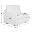 Uttermost Refuge Arctic White Left Arm Facing Sofa