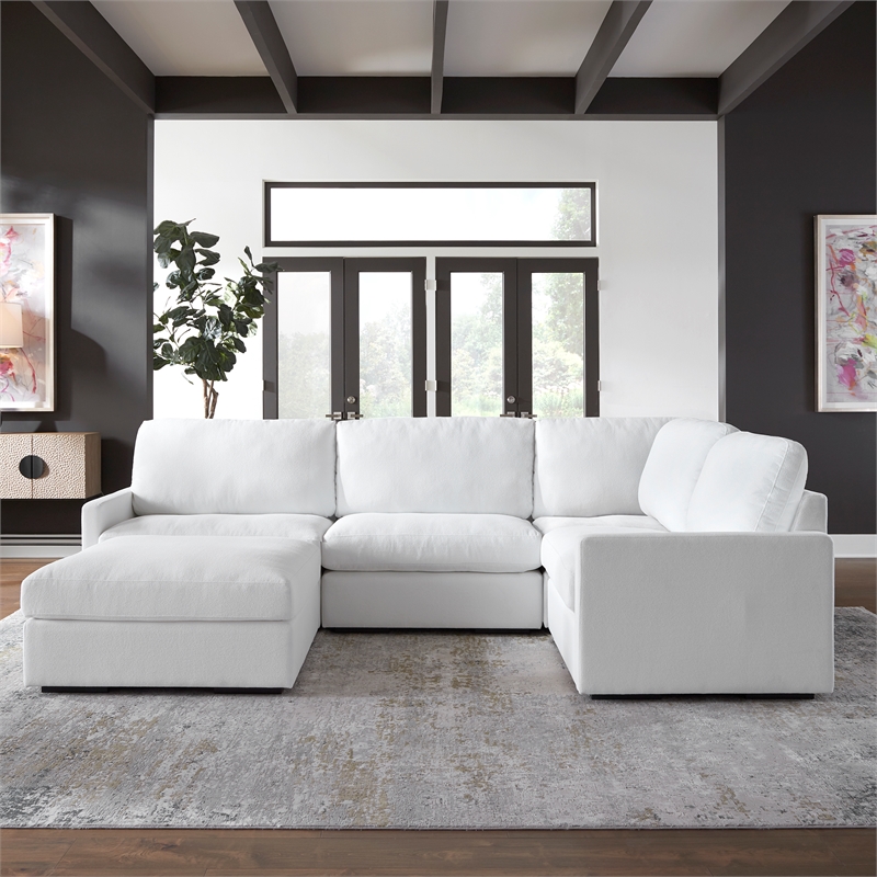 Uttermost Refuge Arctic White Sofa Ottoman