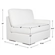 Uttermost Refuge Arctic White Right Arm Facing Sofa