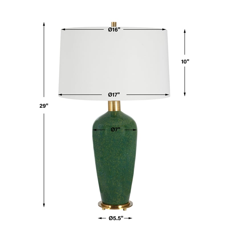 Uttermost Verdell Green Table Lamp