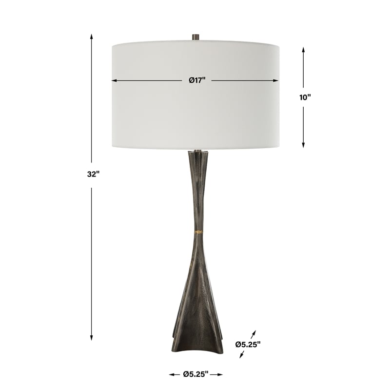 Uttermost Keiron Industrial Table Lamp in Black