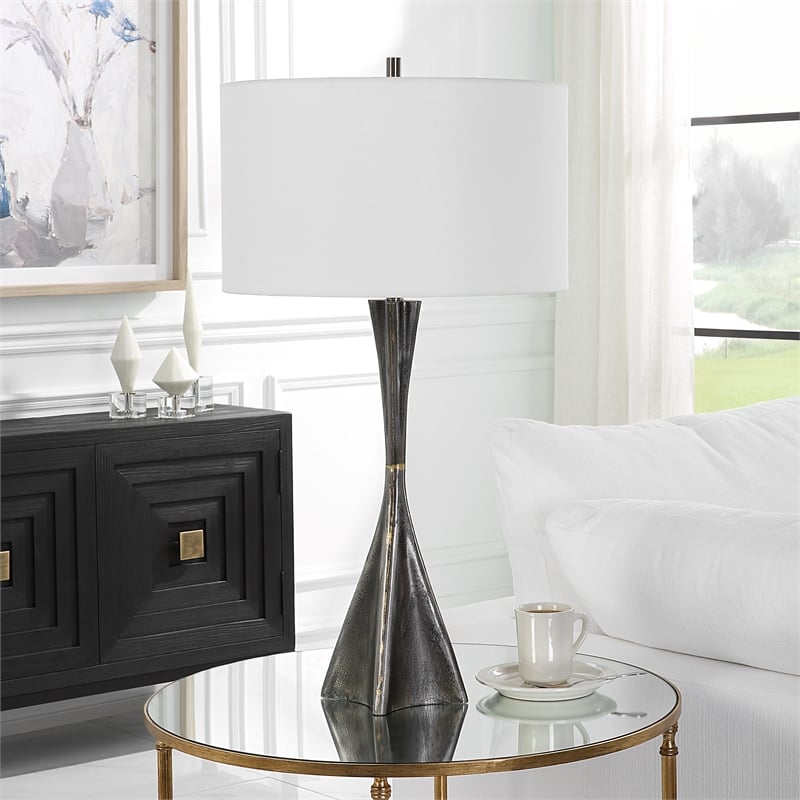 Uttermost Keiron Industrial Table Lamp in Black