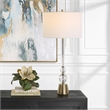 Uttermost Annily Crystal Table Lamp in Brass