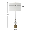 Uttermost Annily Crystal Table Lamp in Brass