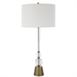 Uttermost Annily Crystal Table Lamp in Brass