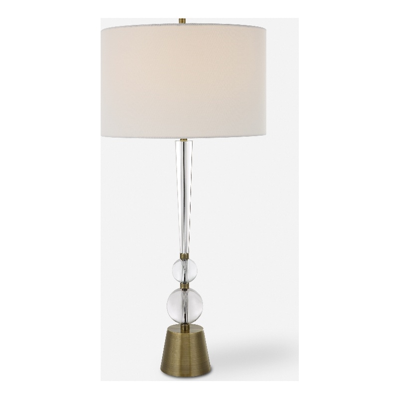Uttermost Annily Crystal Table Lamp in Brass