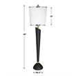 Uttermost Cypher Modern Buffet Lamp in Black