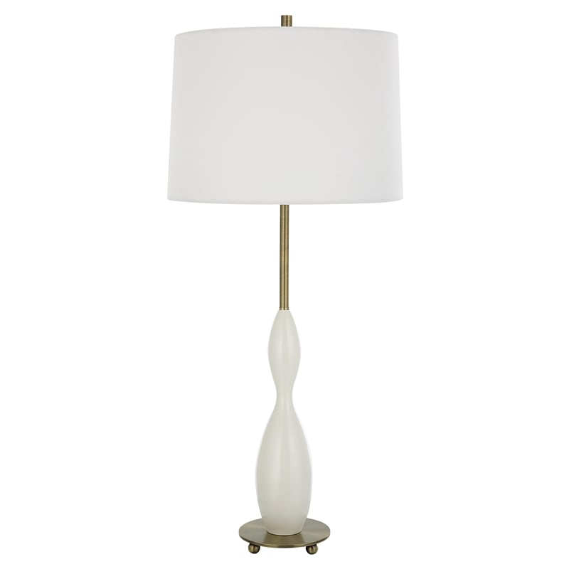 Uttermost Annora Glossy White Table Lamp
