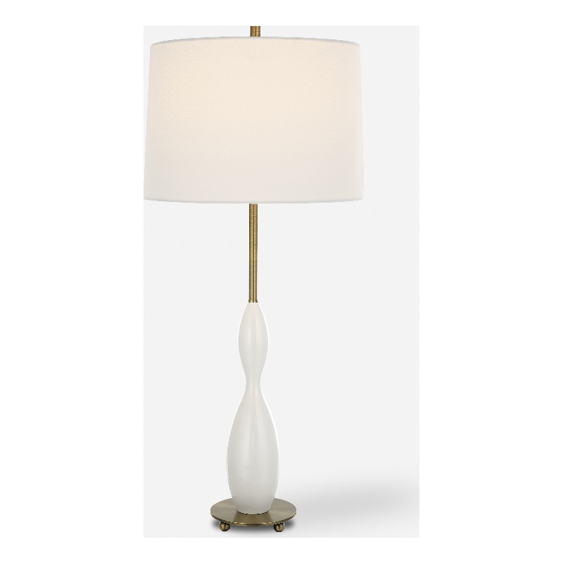 Uttermost Annora Glossy White Table Lamp