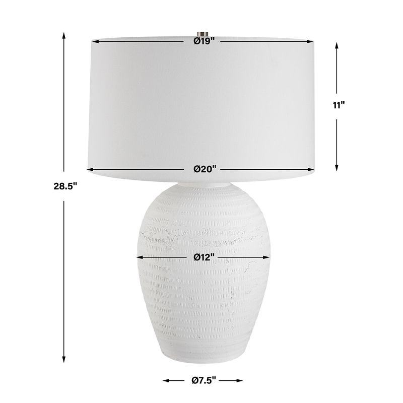 Uttermost Reyna Chalk White Table Lamp