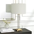 Uttermost Crystal Column Table Lamp in Antique Brass