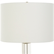 Uttermost Crystal Column Table Lamp in Antique Brass