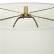 Uttermost Crystal Column Table Lamp in Antique Brass
