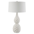 Uttermost Twisted Swirl White Table Lamp