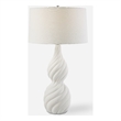 Uttermost Twisted Swirl White Table Lamp
