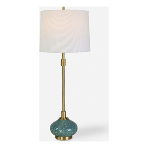 uttermost kaimana aged blue buffet lamp