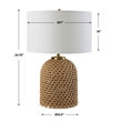 Uttermost Kendari Rope & Rattan Table Lamp in Brown