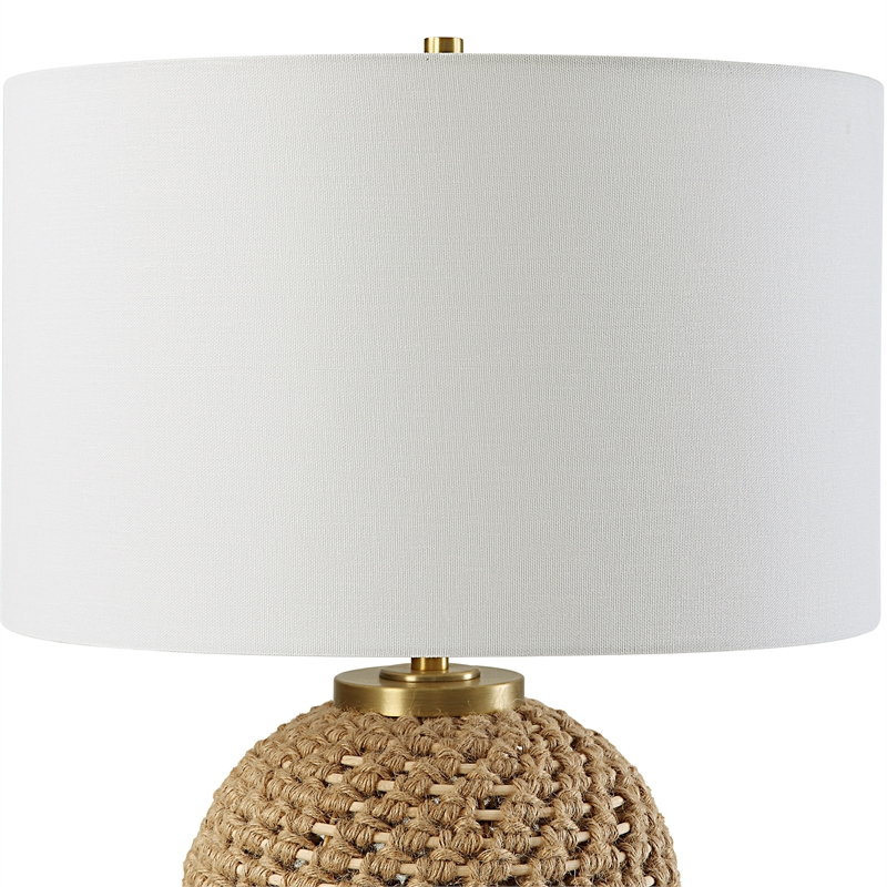Uttermost Kendari Rope & Rattan Table Lamp in Brown
