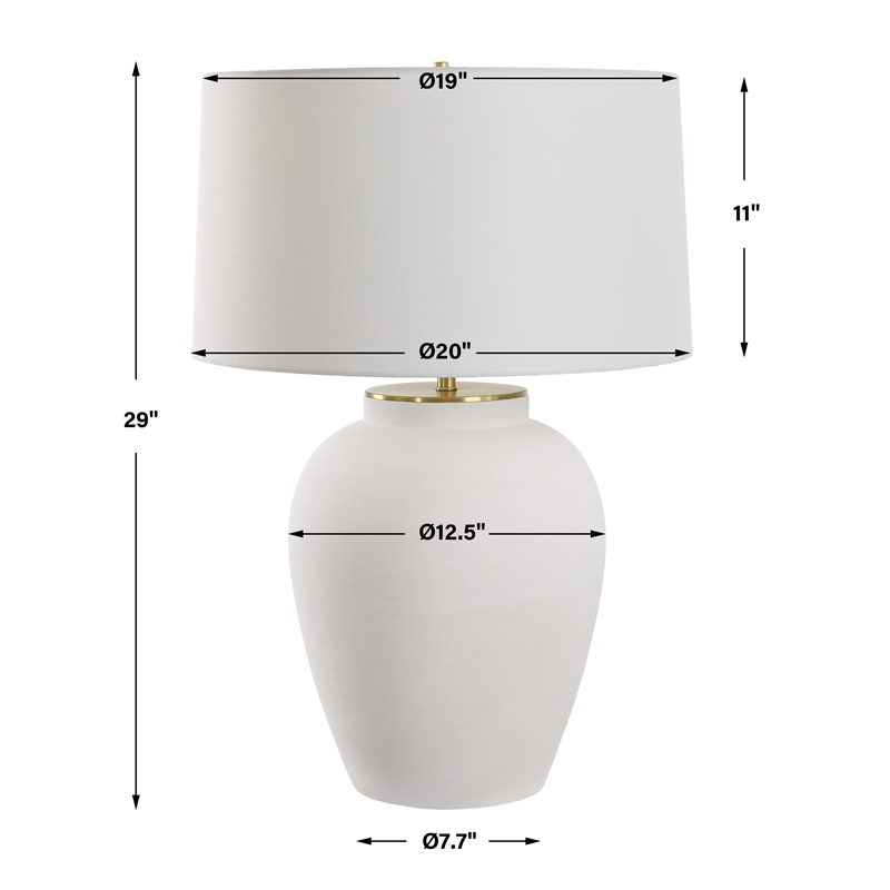 Uttermost Adelaide White Table Lamp