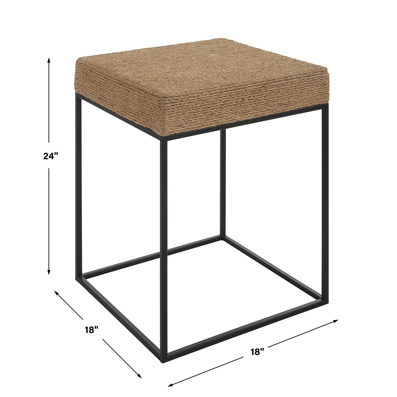 Uttermost Laramie Rustic Rope Accent Table in Brown
