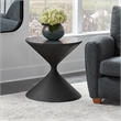 Uttermost Time's Up Hourglass Shaped Side Table in Matte Black