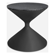 Uttermost Time's Up Hourglass Shaped Side Table in Matte Black