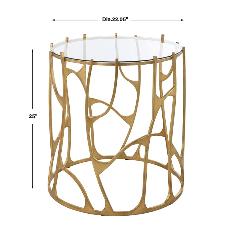 Uttermost Ritual Round Gold Side Table