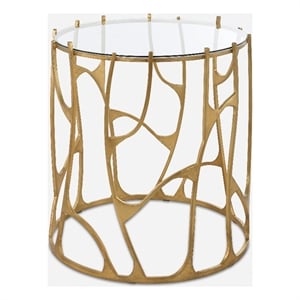 Uttermost Ritual Round Gold Side Table
