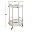 Uttermost Spritz Chrome Bar Cart