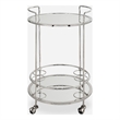 Uttermost Spritz Chrome Bar Cart