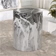 Uttermost Marvel Marbled Garden Stool in Black