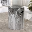 Uttermost Marvel Marbled Garden Stool in Black