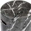Uttermost Marvel Marbled Garden Stool in Black