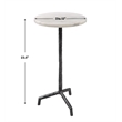Uttermost Puritan White Marble Drink Table