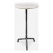 Uttermost Puritan White Marble Drink Table