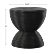 Uttermost Bongo Black Rattan Side Table