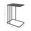 Uttermost Cavern Stone & Iron Accent Table in Black