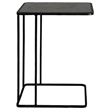 Uttermost Cavern Stone & Iron Accent Table in Black