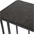 Uttermost Cavern Stone & Iron Accent Table in Black