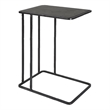 Uttermost Cavern Stone & Iron Accent Table in Black
