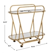 Uttermost Swain Antique Brass Serving Cart