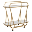 Uttermost Swain Antique Brass Serving Cart
