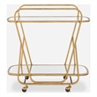 Uttermost Swain Antique Brass Serving Cart